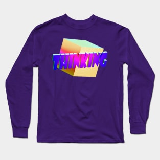 Thinking Outside the Box Pun Colorful 3 Long Sleeve T-Shirt